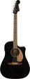 Fender Redondo Player 6 String Acoustic Electric Guitar - Jetty Black Online Hot Sale