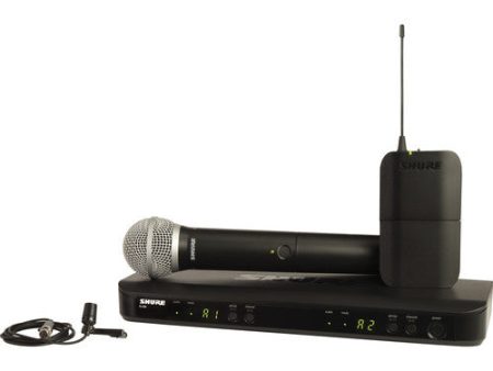 Shure BLX1288 CVL Dual-Channel Wireless Combo Lavalier & Handheld Microphone System (H9: 512 to 542 MHz) Hot on Sale