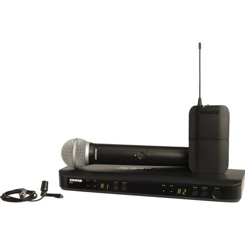 Shure BLX1288 CVL Dual-Channel Wireless Combo Lavalier & Handheld Microphone System (H9: 512 to 542 MHz) Hot on Sale