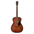 Fender Paramount PO-220E All Mahogany Orchestra Acoustic-Electric Guitar - Aged Cognac Burst Online Hot Sale