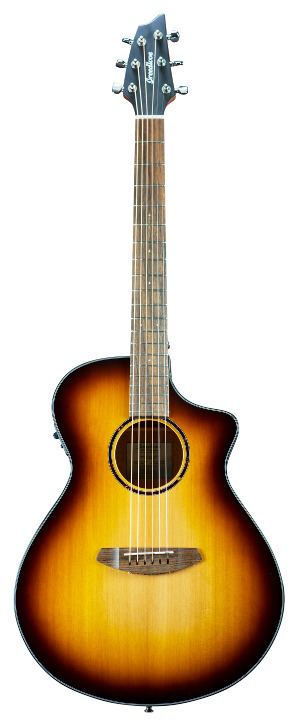 Breedlove Discovery S CE Red Cedar-African Mah Concert Acoustic Electric Guitar - Edge Burst Hot on Sale