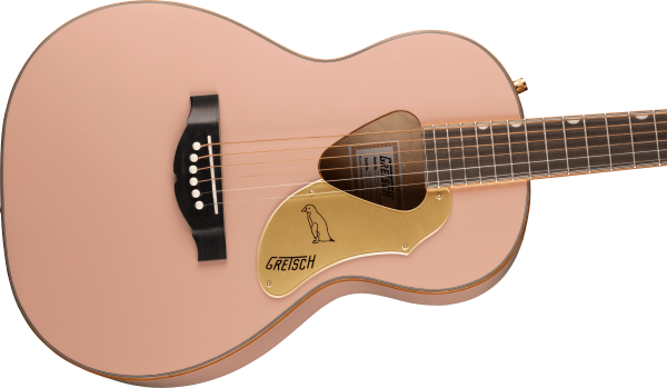 Gretsch G5021E Rancher Penguin Parlor Acoustic Electric Guitar - Shell Pink Supply