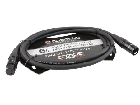 Blastking 6ft XLR Male to XLR Female 6 Ft. Microphone Cable – SP6XLR Online Sale