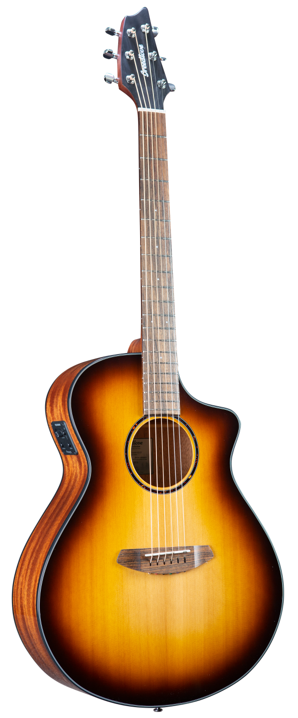 Breedlove Discovery S CE Red Cedar-African Mah Concert Acoustic Electric Guitar - Edge Burst Hot on Sale