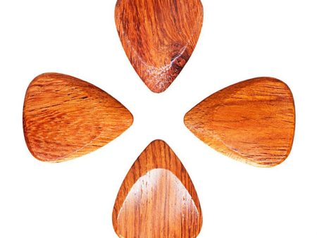 Timber Tones Bloodwood 4-Pack Wood Guitar Picks Supply