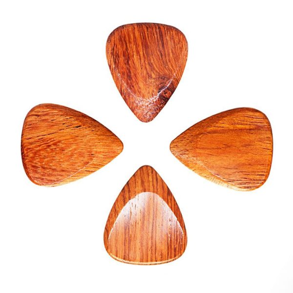 Timber Tones Bloodwood 4-Pack Wood Guitar Picks Supply