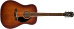 Fender PD-220E All Mahogany Dreadnought Acoustic-Electric Guitar - Aged Cognac Burst Hot on Sale