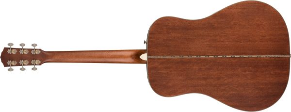 Fender PD-220E All Mahogany Dreadnought Acoustic-Electric Guitar - Aged Cognac Burst Hot on Sale