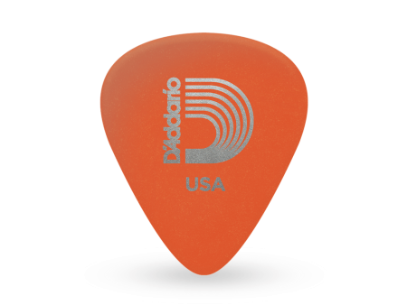 D Addario Duralin Standard Pick, Orange - Light Gauge (.60mm) Hot on Sale