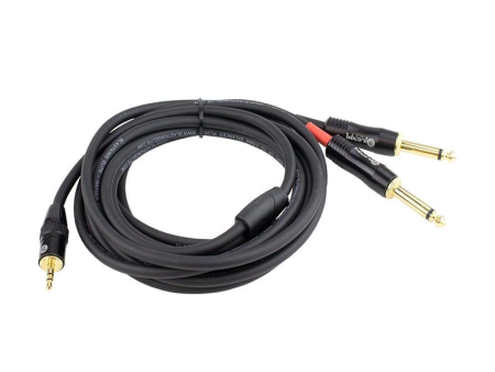 Blastking Dual 1 4  to 3.5mm Balanced Plug Cable 6ft Discount