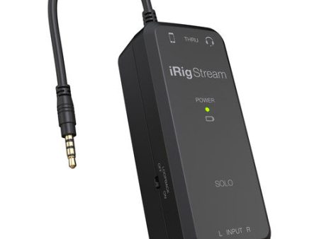 IK Multimedia iRig Stream Solo Ultracompact 3x1 TRRS Audio Interface for Smartphones and Tablets on Sale