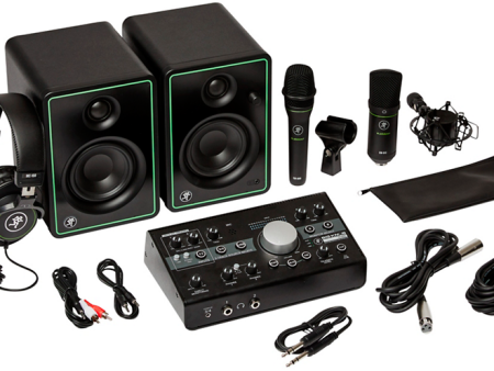 Mackie Studio Bundle with CR3-X Monitors, Big Knob Studio Interface, EM89D Dynamic Mic, EM91C Condenser Mic and MC-100 Headphones For Cheap